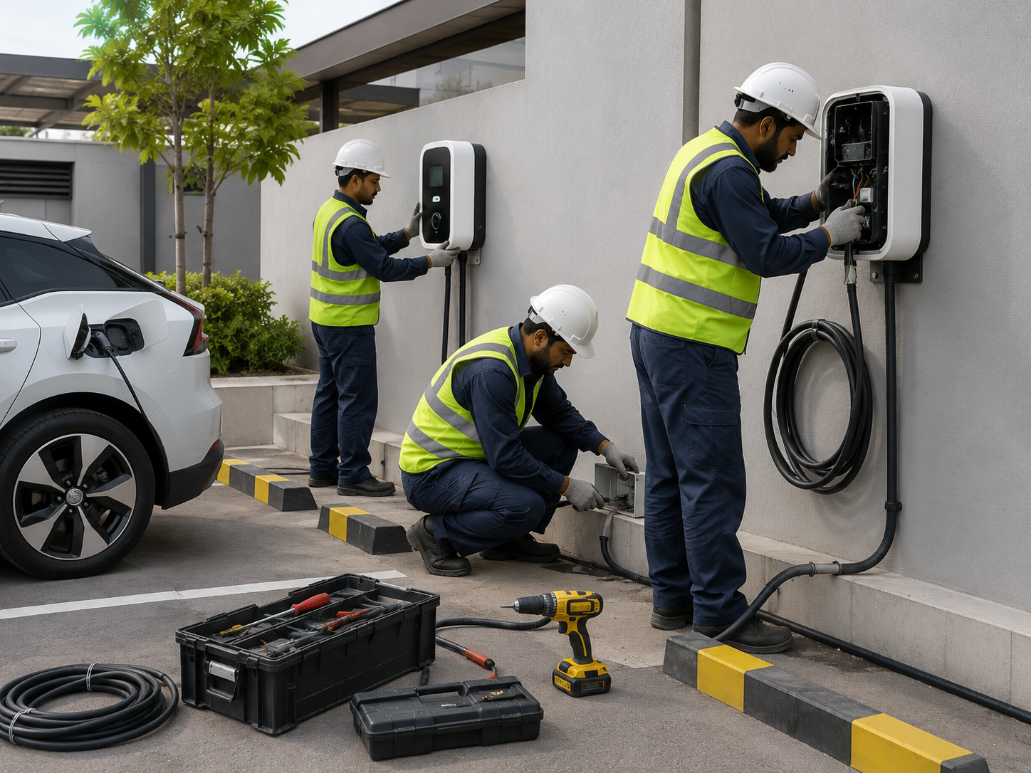 EV charger installation project